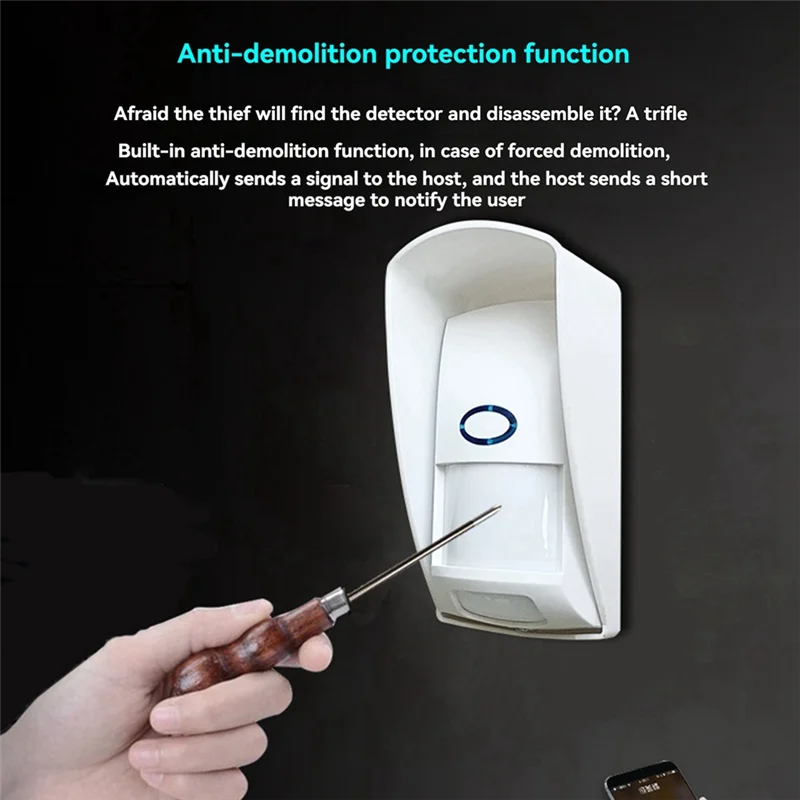 ABGN 433 МГц Беспроводная PIR-сигнализация Датчик движения Инфракрасный детектор с иммунитетом животных Водонепроницаемый уличный инфракрасный детектор