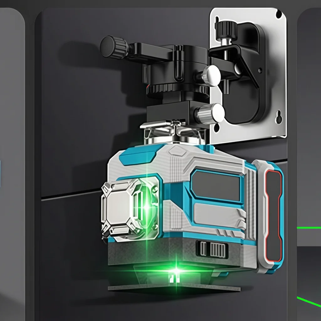 4D 8-16 Line Green Laser Level, 360 Degree Self-Leveling Tool, Industrial Grade, High Precision, Construction Layout Measurement