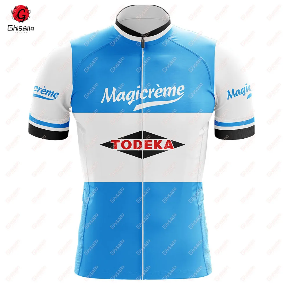 Retro Cycling Jersey for Men, Short Sleeve, Reflective, MTB Maillot, Downhill, Pro Team, Mountain Bicycle Clothing, Summer, New