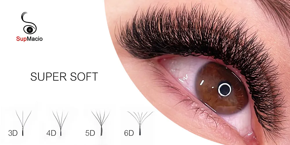 Supmacio YY Wimpern Schwarz Weiche Unlebige Wimpern Y Form Volumen 2D Wimpern Verlängerung Doppel Spitze Wimpern Cilios YY Großhandel – Detail 1