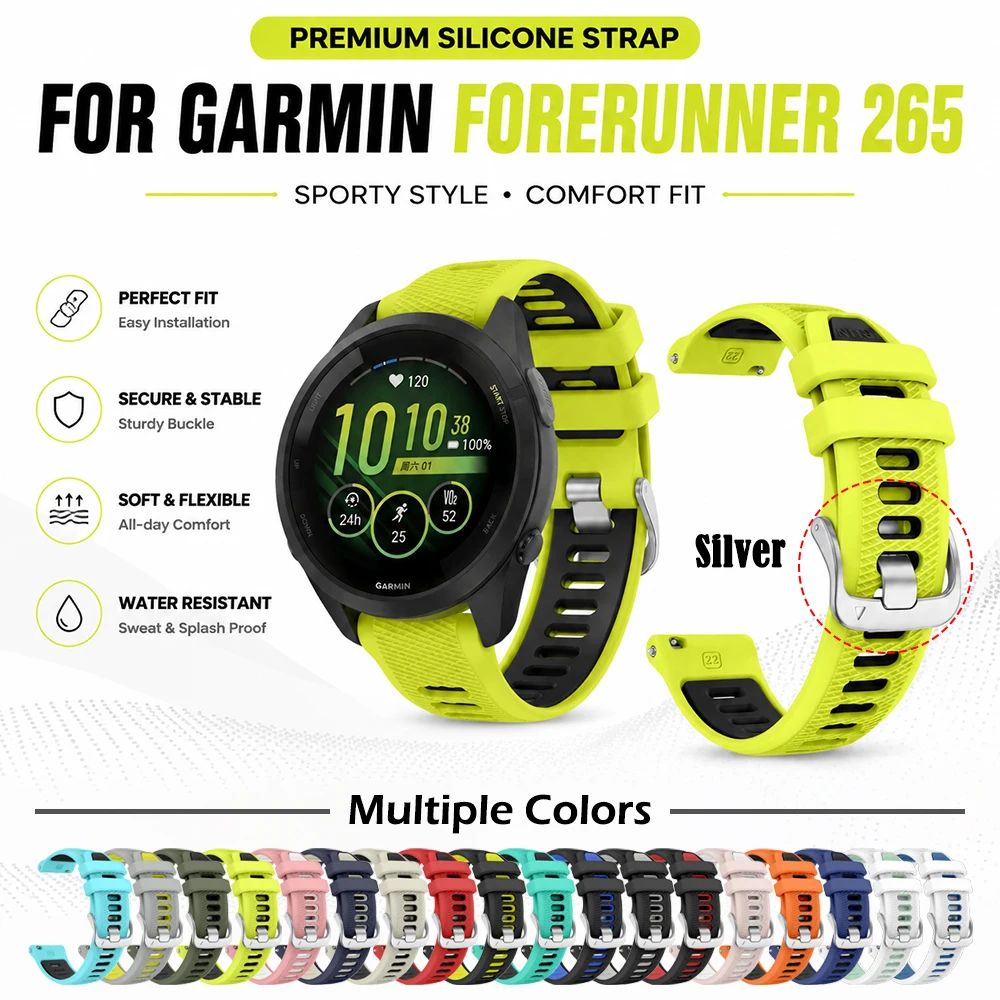 �y�Z�[�����z22mm 20mm 18mm �\�t�g�V���R���X�|�[�c�o���h Garmin Forerunner 265 255 165 245 645 Venu 3 2 1�p �X�e�����X�X�`�[���o�b�N���t���X�g���b�v