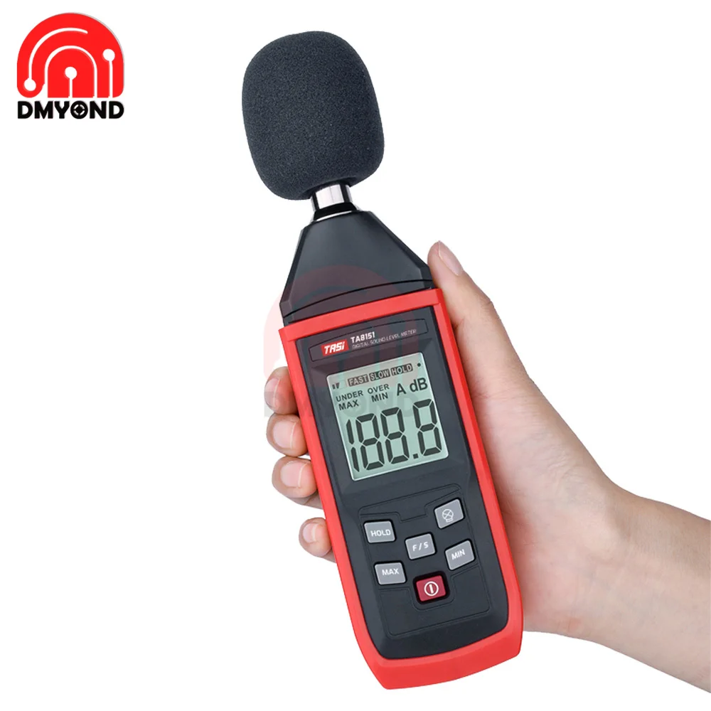 TA8151 Handheld Digital Meter Noise Tester Sound Detector Decibel Monitor 30-130dB Audio Measuring Instrument Alarm Noise Tester