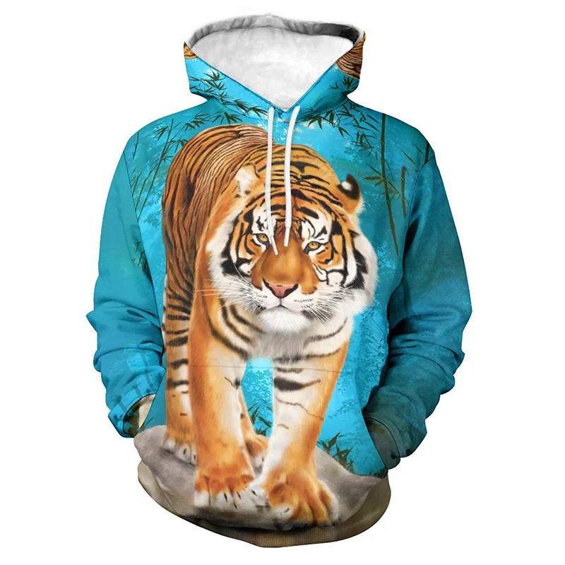 

2022 Autumn New Printed Hoodies 3D Print Tiger Cartoon Harajuku Swearshirts Men Women Children Unisex Casual Style Hoody Tops