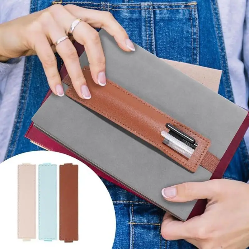 

Premium Quality PU Leather Elastic Notebook Band Holders Adjustable Pen Sleeve Pencil Pouch Holder Strap For Notebook Binder