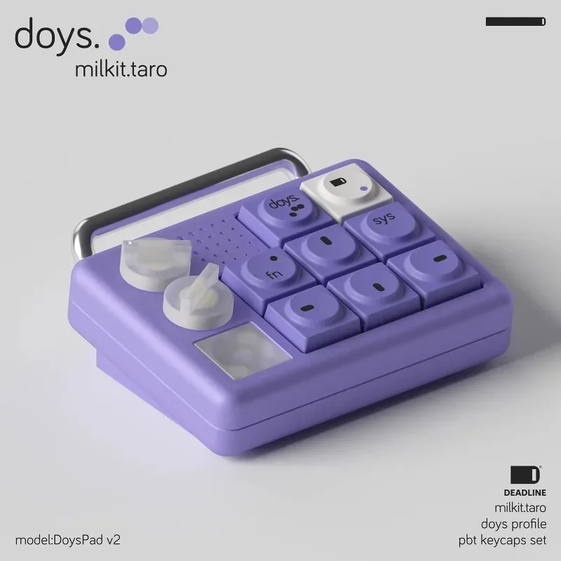 DEADLINE Doys Milkit Taro Keycaps Purple Minimalist Game Custom Mechanical Keyboard Keycaps Thermal Sublimation Toy Keycaps Gift