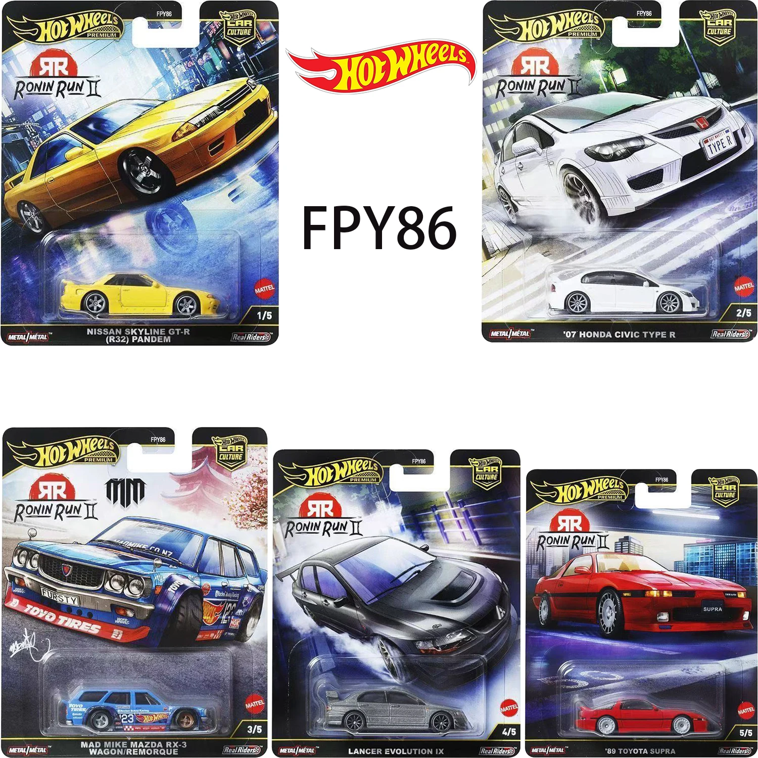 

2025 New Hot Wheels Car Culture 1:64 FPY86 Gold Ronin Run 2 Alloy Car Model Collection Toy Shipping Protection