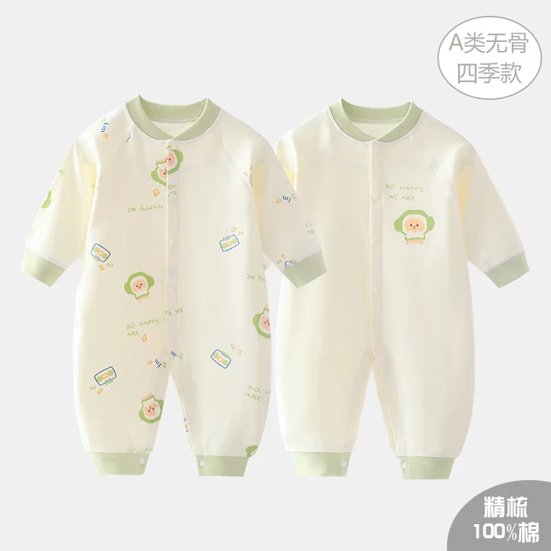 

Baby clothes newborn onesie spring and autumn baby climbing clothes 0-3 months infant monk clothes