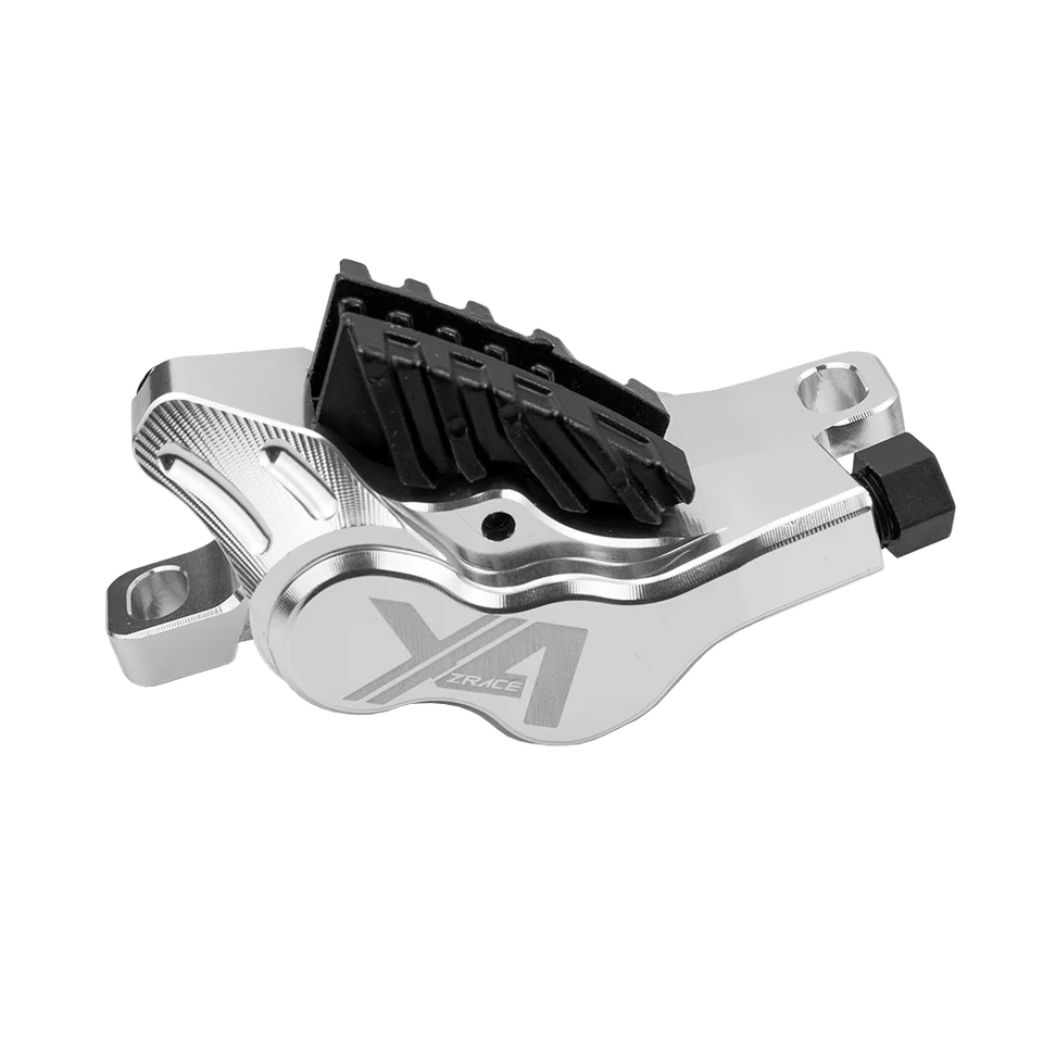 ZRACE 4ピストン ポストマウント ブレーキセット ZRACE M2 X4 / XG4 バイク油圧ブレーキ、フルCNC軽量、油圧ディスク
