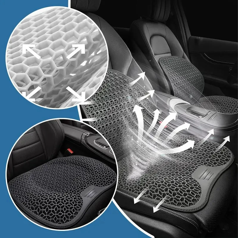 1PC Honeycomb Gel Seat Cushion Breathable Ergonomic Chair Pad for Car Office Home, Washable Lightweight Support image 6