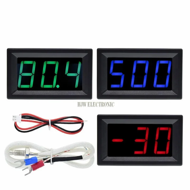 Industrial High Temperature K-Type M6 Thermocouple Thermometer 12V -30~800 Degree Digital Temperature Meter Tester XH-B310