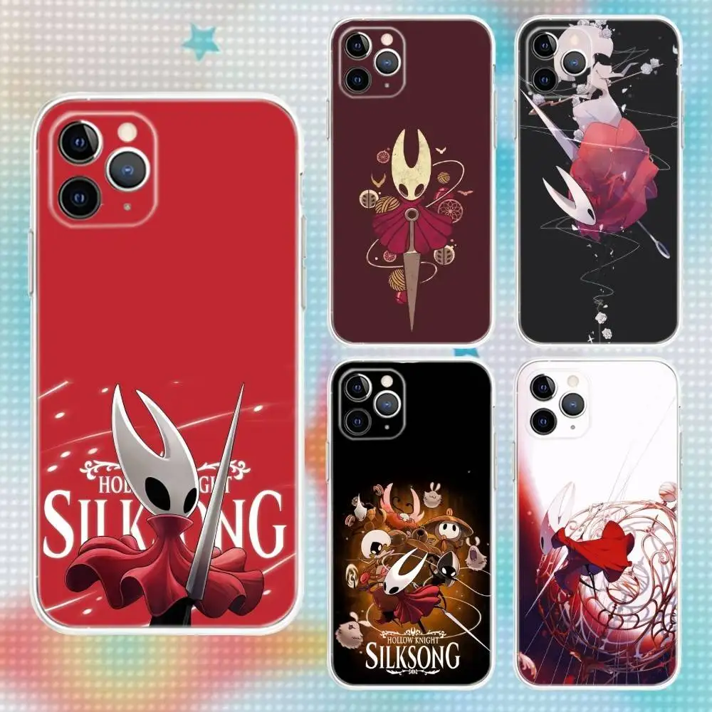 

Silksong H-Hollow K-Knight Phone Case For iPhone 17,16,15,14,13,12,11 Pro,Max,Plus,Air,X,XS,XR,SE,Mini Transparent Soft