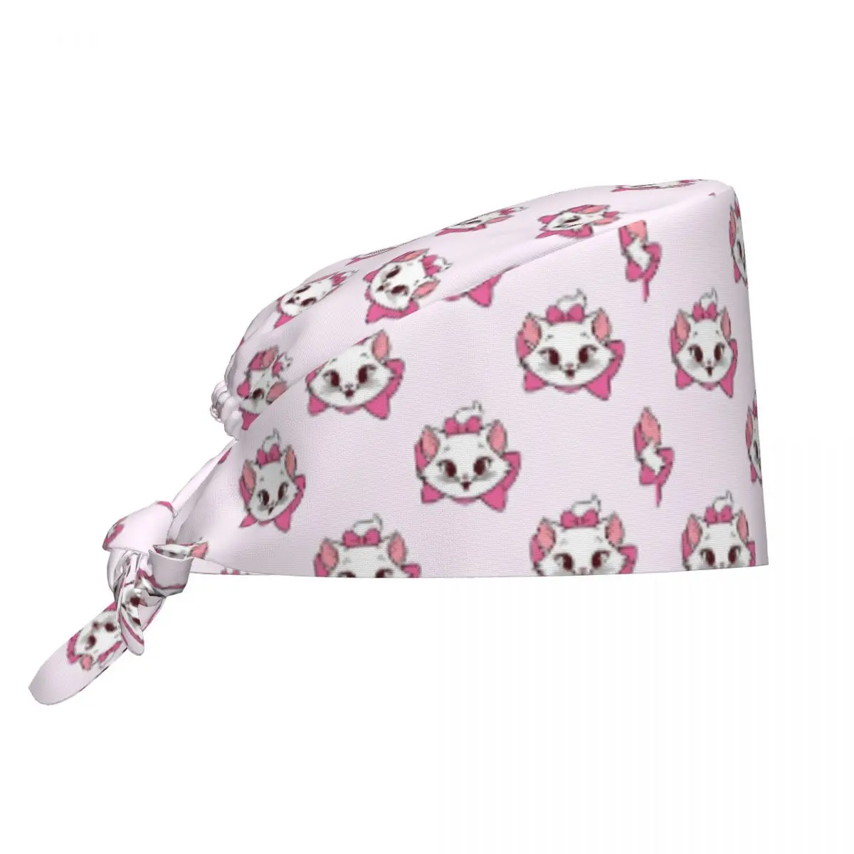 

Nurse Hat Marie Cat Working Cap For Unisex Women Casual Tie Back Work Scrubs Hat Comfortable Medical Cap