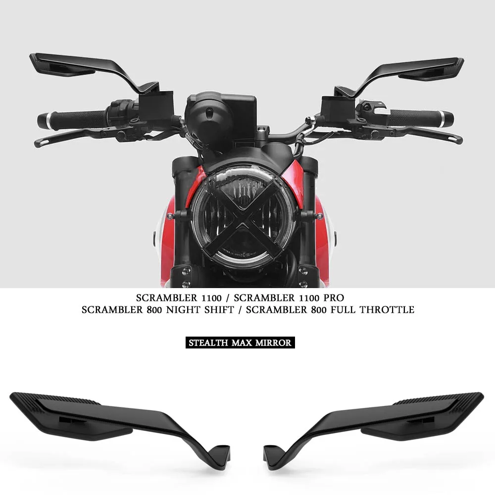

For Ducati Scrambler 1100 Pro Motorcycle Mirror Wind Wing Adjustable Rotating Rearview Mirror 800 Nightshift Icon Dark