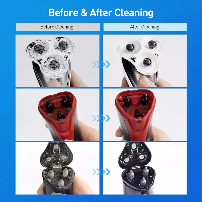 YUNCHi ماكينة حلاقة تنظيف سائل تجديد خرطوشة تنظيف جلثة قصيرة قبالة رأس ماكينة الحلاقة 300 مل