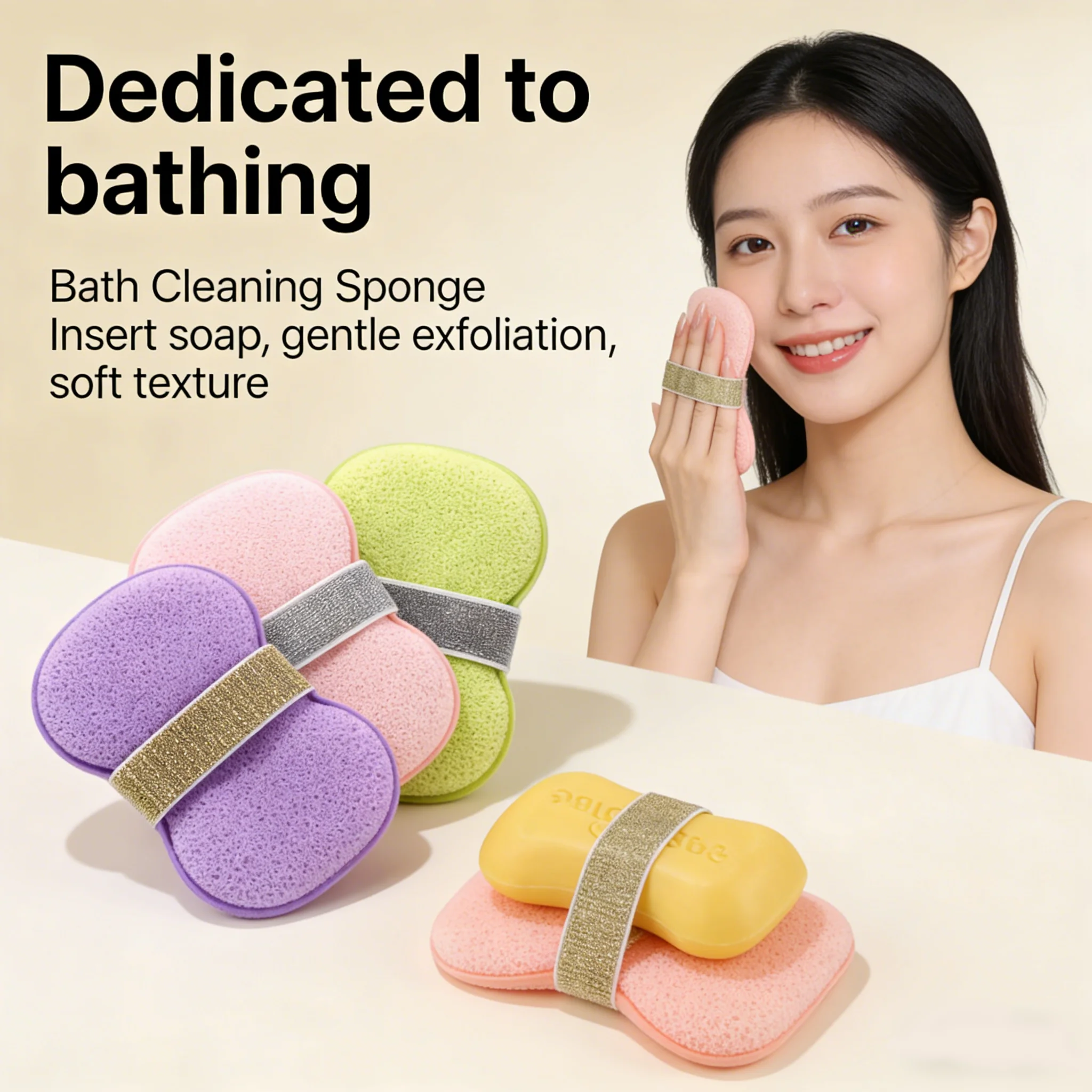 1 pc. Soap-specific, replaceable face and body cleansing spo