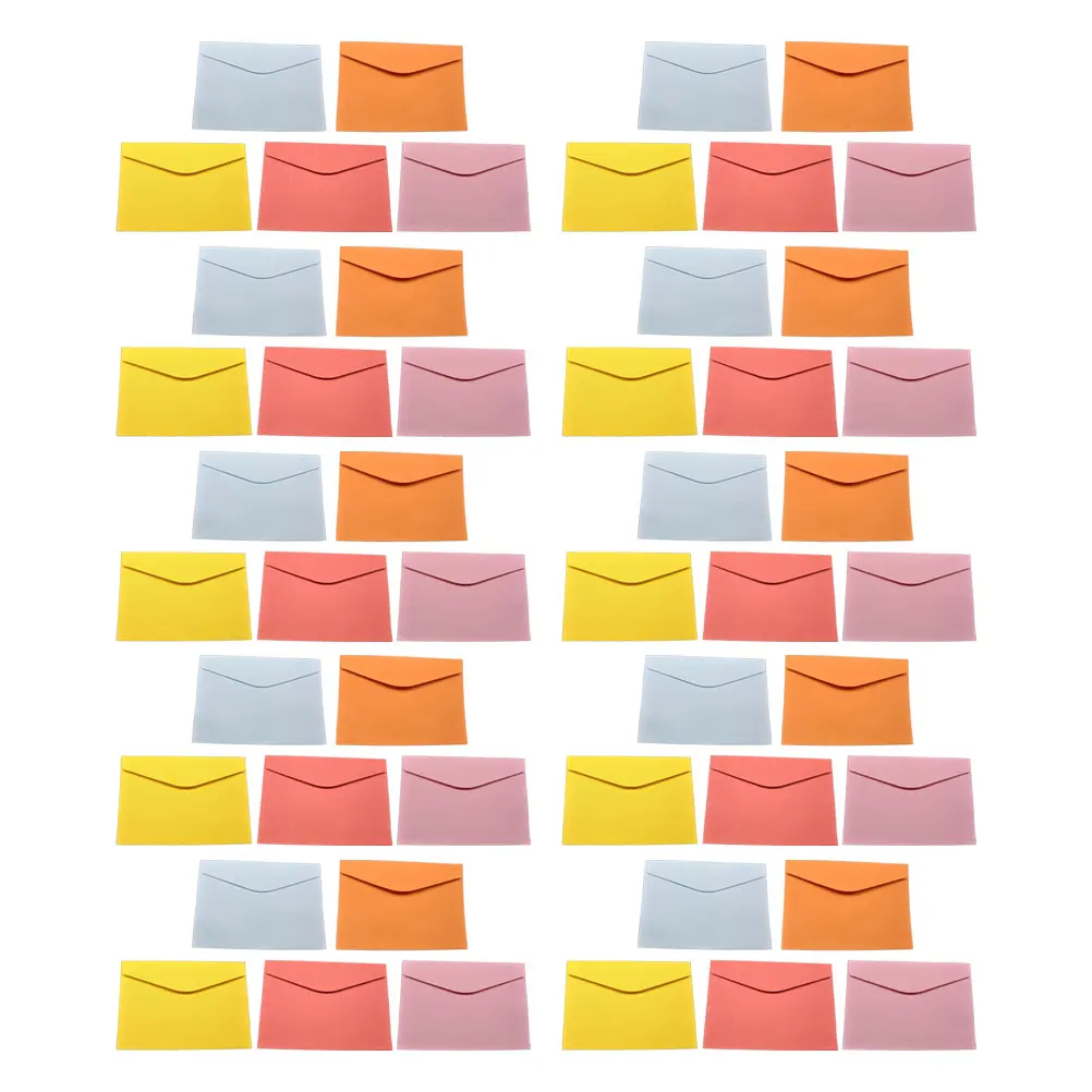 

50 Pcs Colored Envelopes Self Seal Business Size Letter Thicken Paper Invitation Mailing Budget Money Security