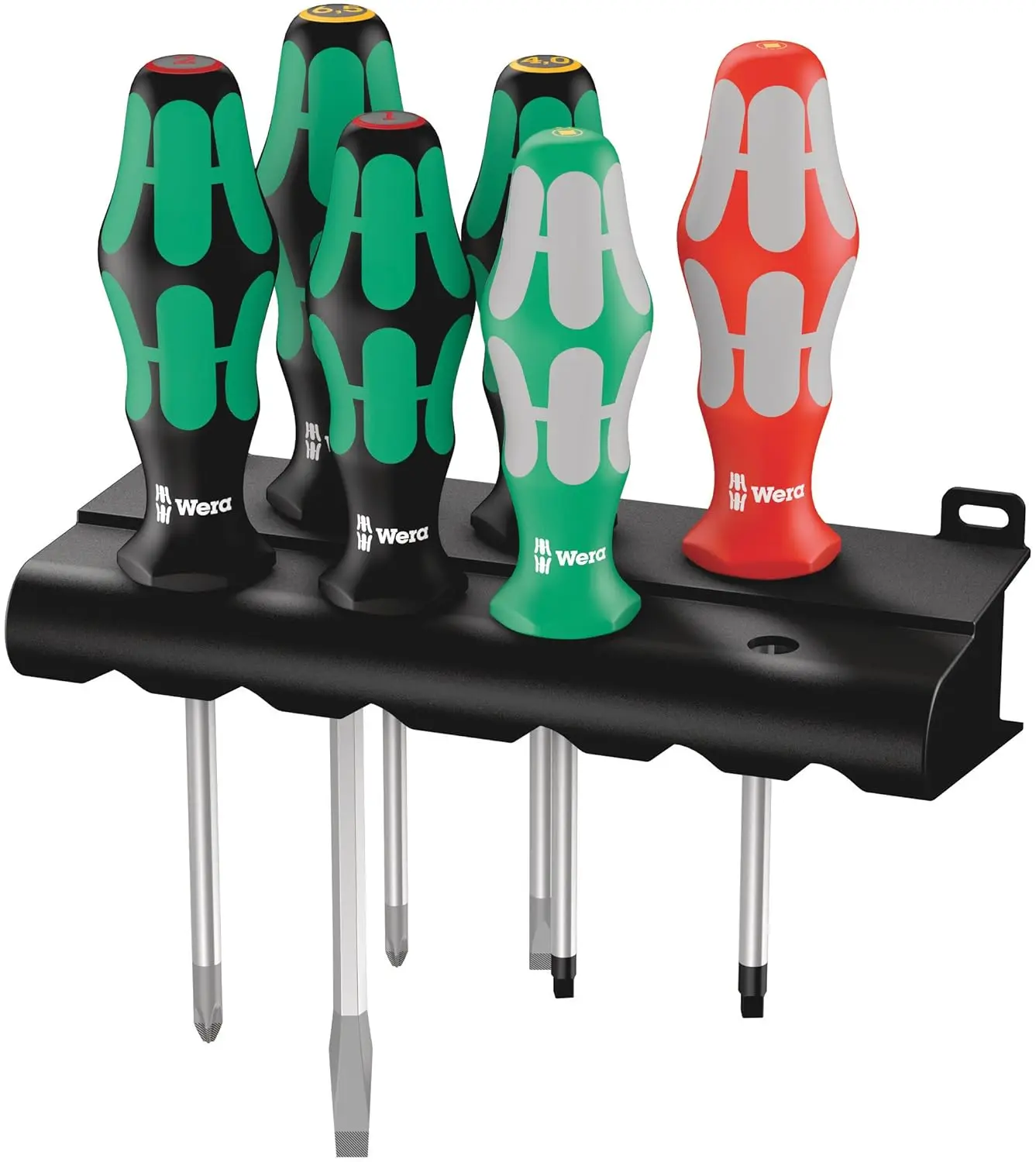

6-Piece Screwdriver Set with Laser Tip for Square, Slotted, and Phillips Screws