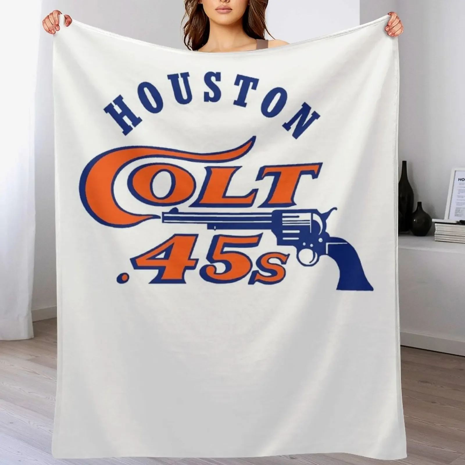 Houston Colt .45s Vintage Throw Blanket Cozy Warm Blanket for Bed Room Decor