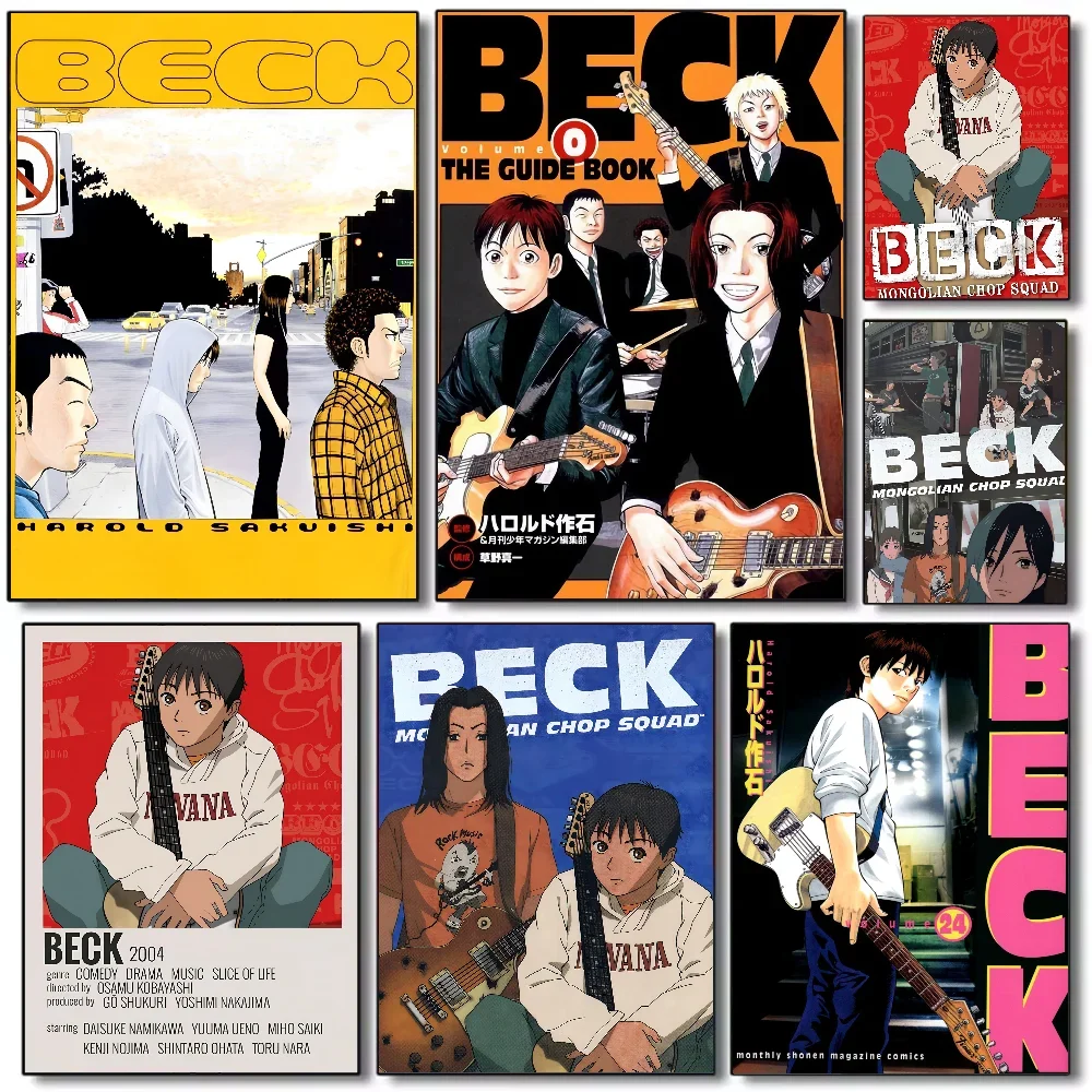 Impresiones y carteles clásicos de Anime BECK de buena calidad, arte HD, pared adhesiva, impermeable, para el hogar, sala de estar, dormitorio, Bar, estética