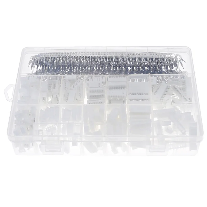 1220Pcs XH2.54mm 2P 3P 4P 5P 6P 7P 8P 9 Pin Jumper Housing Crimp Bare Terminals with Male & Female Connectors Assorted Kit set
