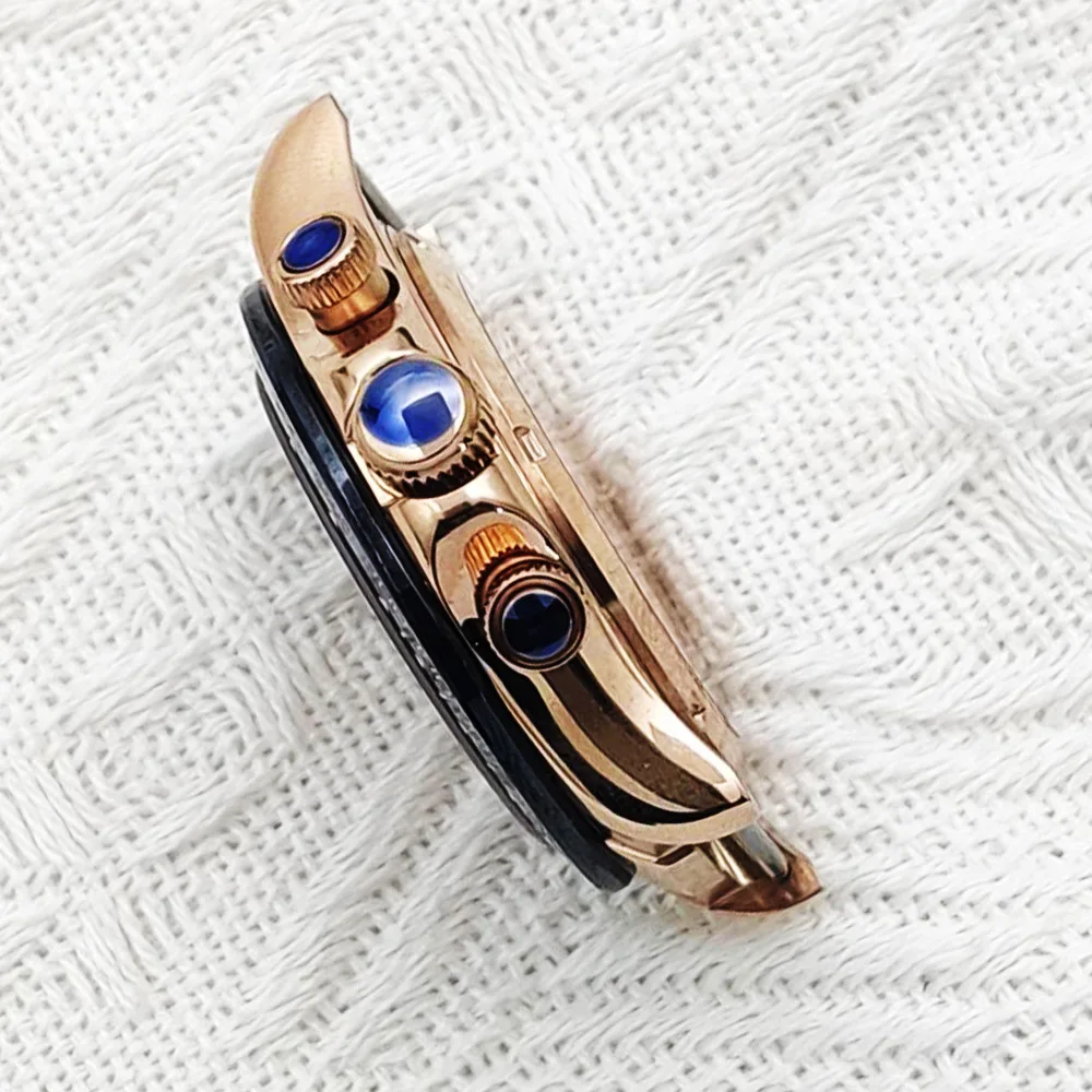 Аксессуары для часов Корпус часов из нержавеющей стали 40 мм Механизм VK63 с сапфировым стеклом первого зерна