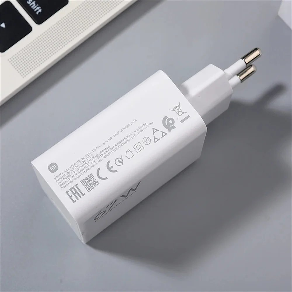 Xiaomi 67W EU US Super Turbo Fast Charger Power Adapter Type C Cable For Mi 13 12 11 Poco X7 X6 F3 Redmi Note 9T 11S 11 10 13 14