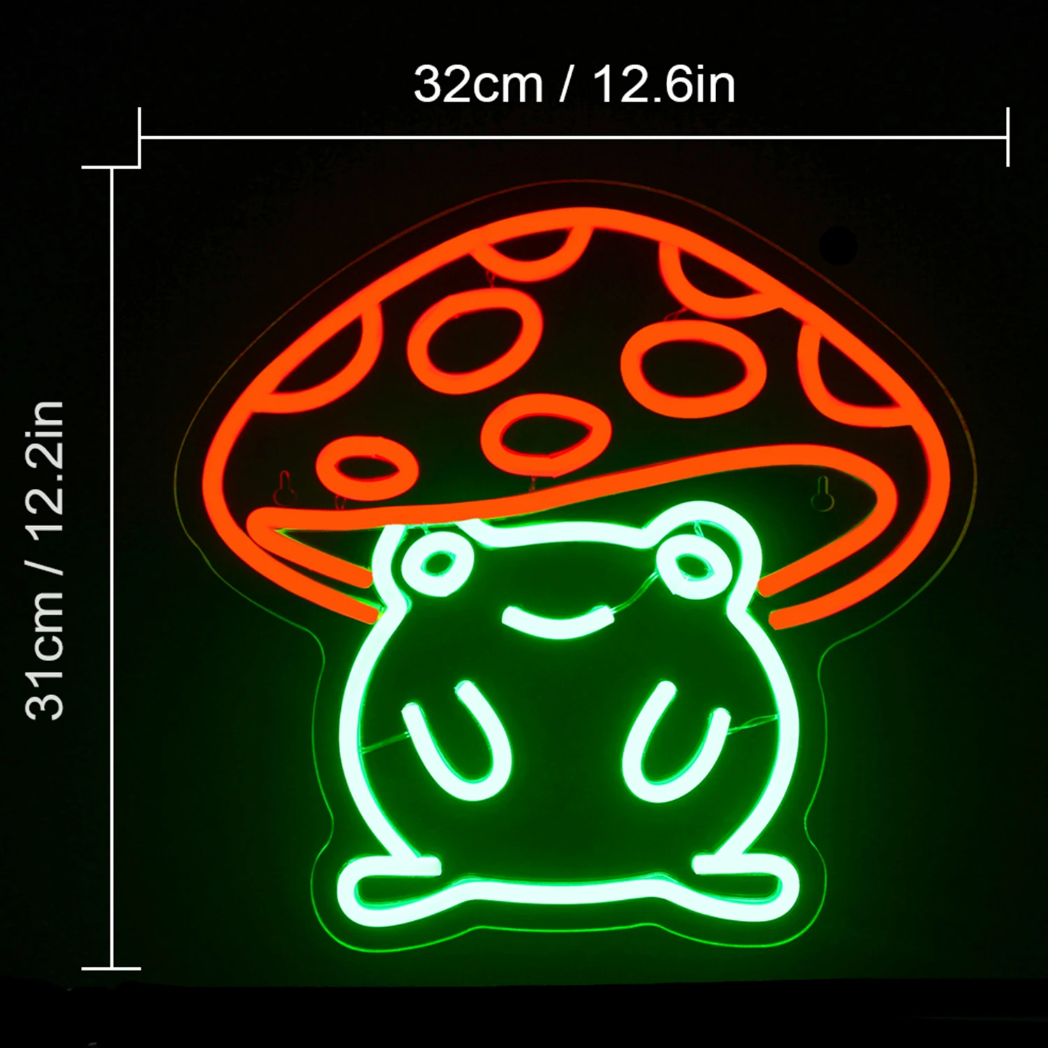 Imagem -02 - Mushroom Frog Neon Art Light Sign Led Neon Wall Decor Salão Escritório Quarto das Crianças Festa Sinal Casa