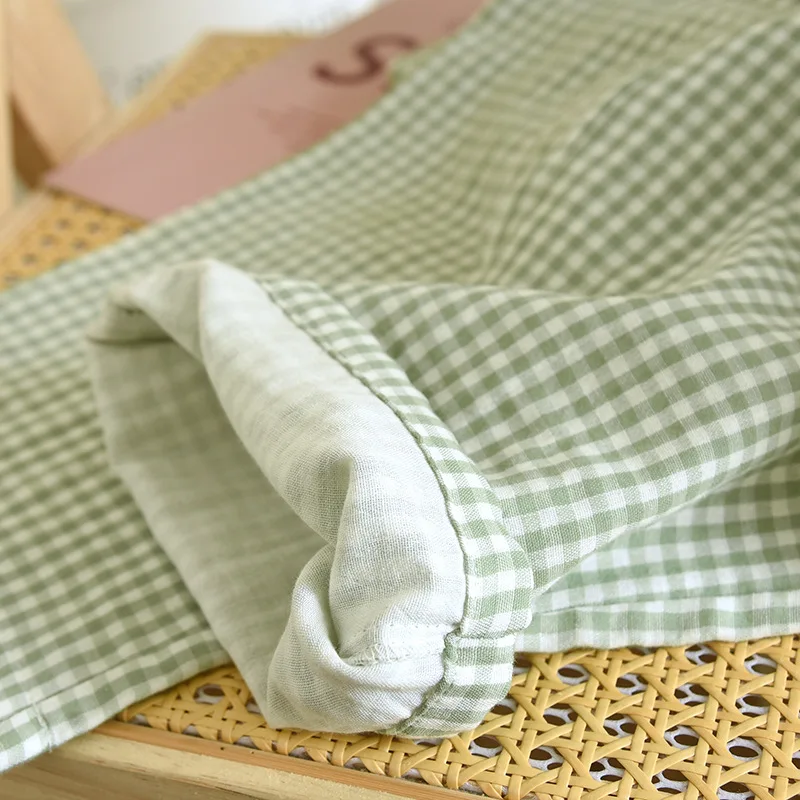 جديد ربيع/صيف 2025 سراويل نائمة للزوجين 100% قطن شاش للرجال والنساء سراويل منزلية رفيعة بسيطة متقلب