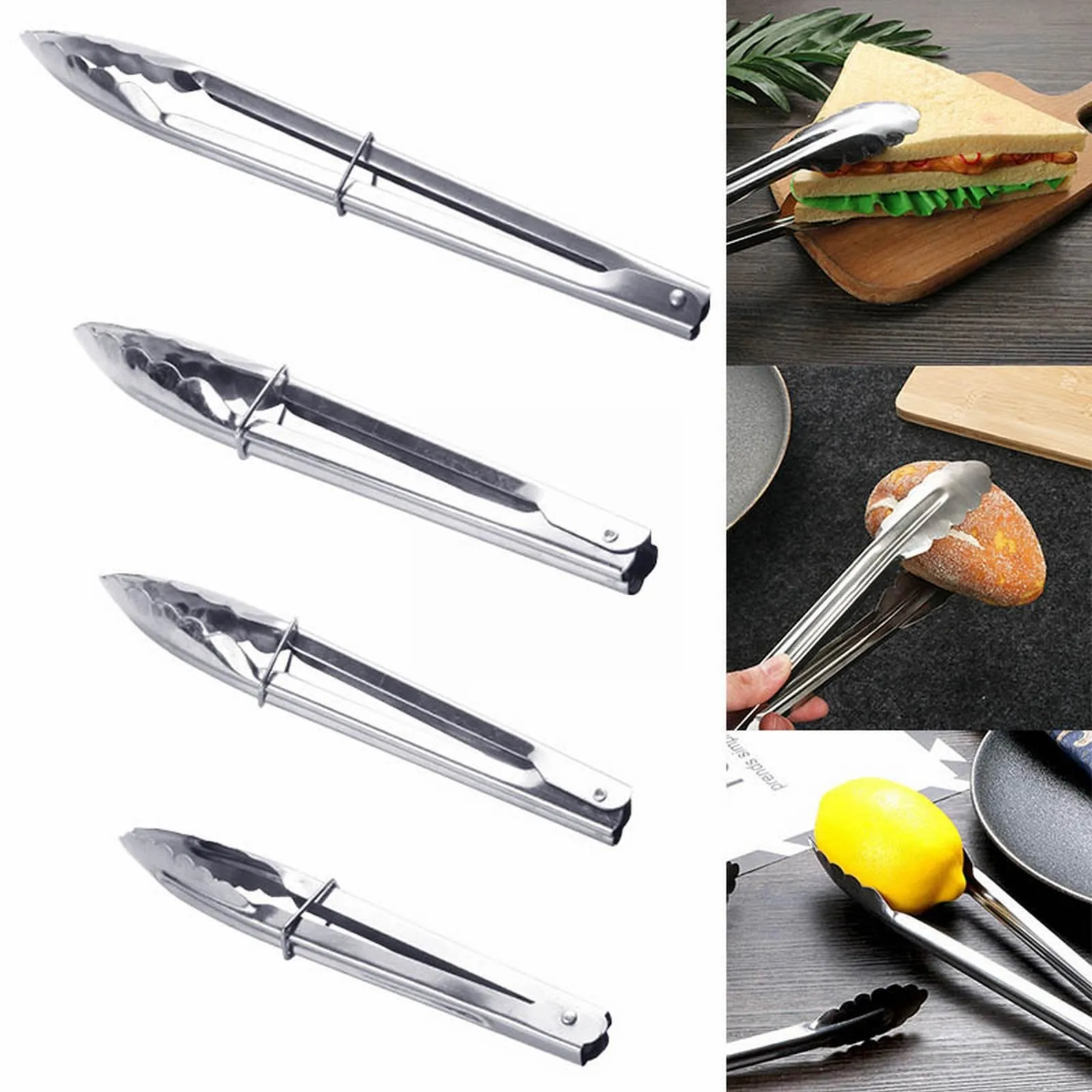 

Stainless Steel Bread Clip Mini Food Clip Outdoor Barbecue Clip Food Clip Barbecue Meat Clip Small Kitchen