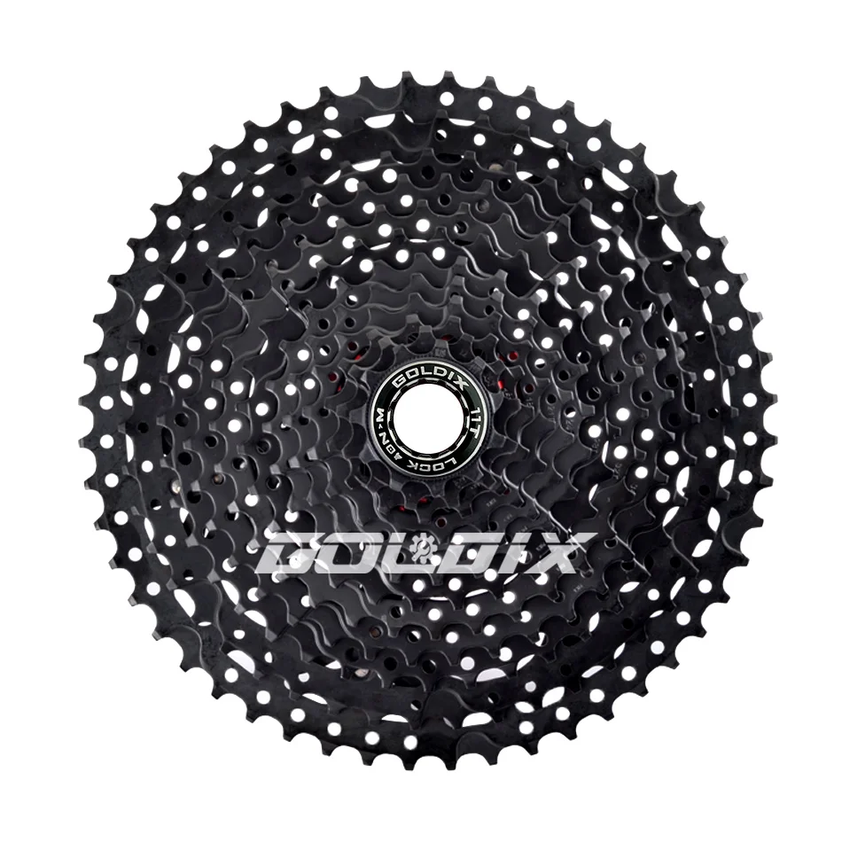 GOLDIX Black MTB Cassete 8/9/10/11/12 Speed 40/42/46/50/50T K7 8/9/10/11/12v Bicycle Freewheel Bicycle Sprocket for Shimano/SRAM