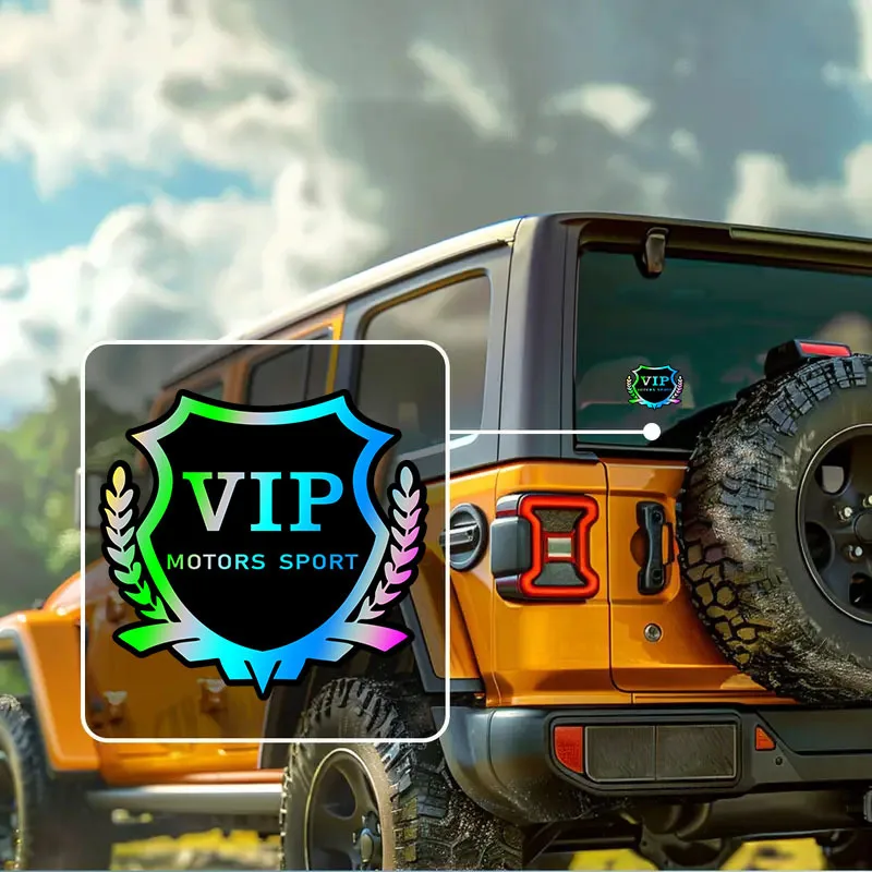 1PC holographische VIP Schild Aufkleber Motor Sport wasserdichte Vinyl Aufkleber für Auto Dekoration