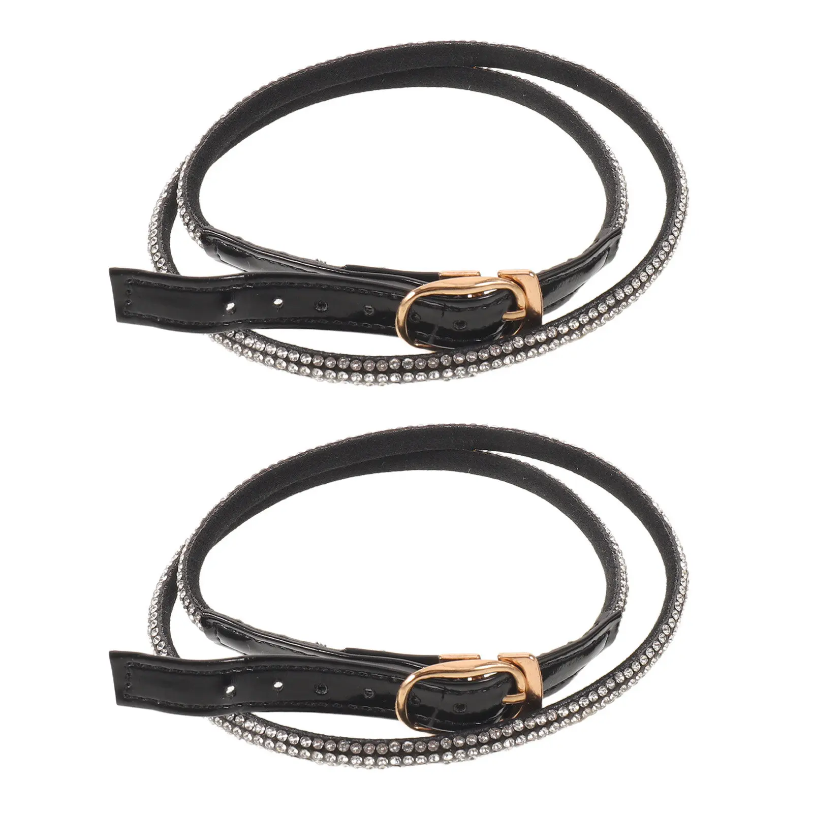 1Pair High Heel Ankle Straps Adjustable Anti Slip Black Detachable Cross Laces Shoe Straps for Pumps Sandals Wedding Outdoors