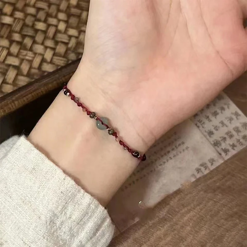 Retro Chinese Style Adjustable Handmade Braid String Bracelet For Women Men Fashion Beaded Bracelet Jewelry Accessories Gifts