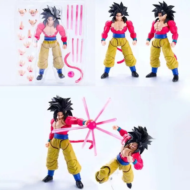 Anime Shf Anime Dragon Ball Z Super Saiyan 4 Vegeta Goku Frieza Articulated Action Figures Desktop Ornament Model Toys Fun Gifts view 2
