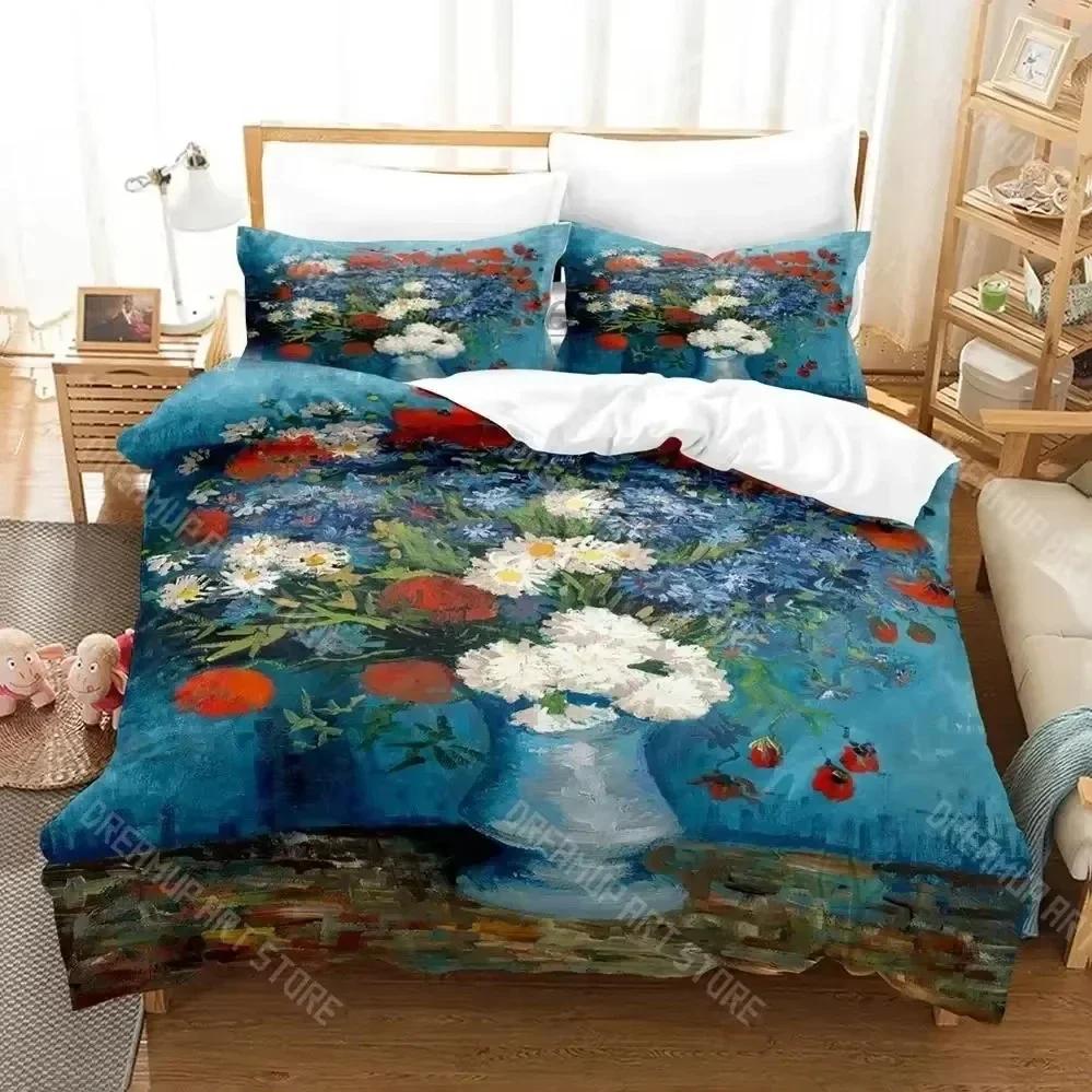 

Van Gogh Bedding Set Single Twin Full Queen King Size Bed Set Aldult Kid Bedroom Duvetcover Sets 3D retro classic bed sheet set