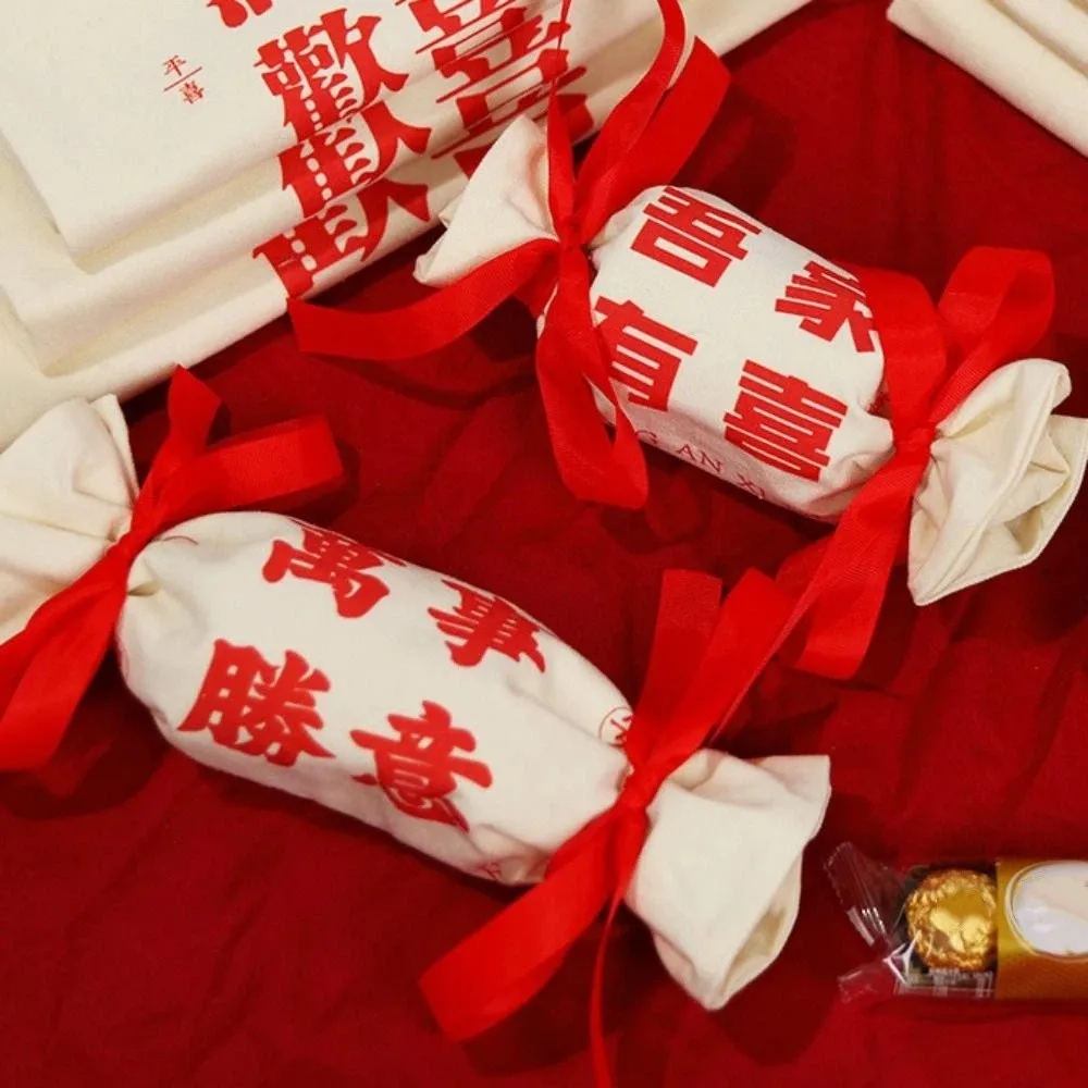

Jewelry Canvas Wedding Candy Bag Bowknot Spring Festival New Year Gifts Bag Handbag Chinese Style Handbag Party