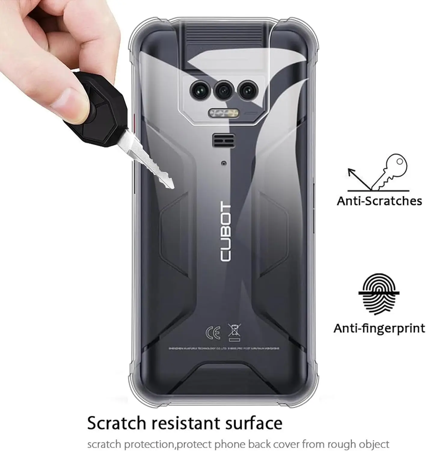 For Cubot Kingkong 8 Power Soft TPU Phone Case for CUBOT King Kong Power Clear Black Cover Silicon Protective Coque Back Shell