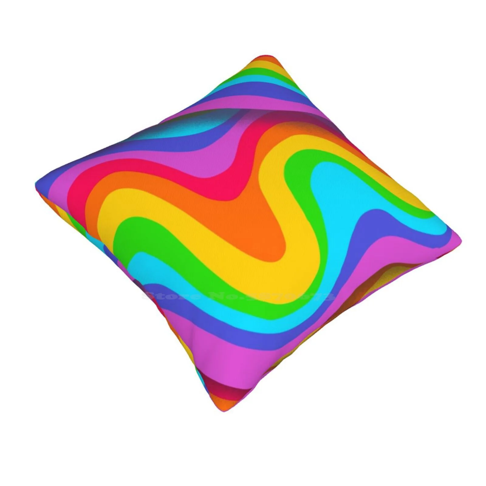 Rainbow Drippy Trippy Home Sofa Car Cushion Cover Pillowcase Bright Colorful Drips Drippy Trippy Pride Rainbows Love Is Love