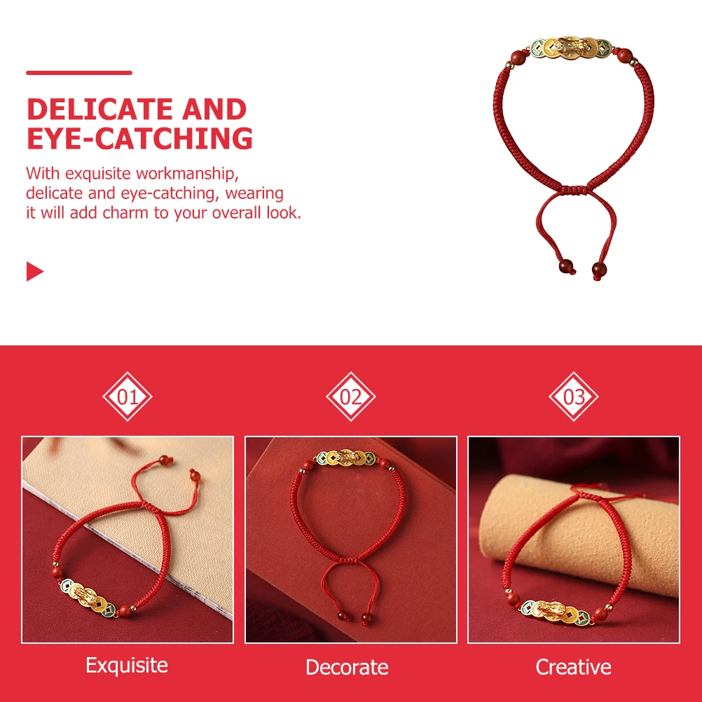

Red Rope Bracelet Women Adjustable Woven String Friendship Jewelry Gift Unique Design Skin Friendly Charm Accessories Braided