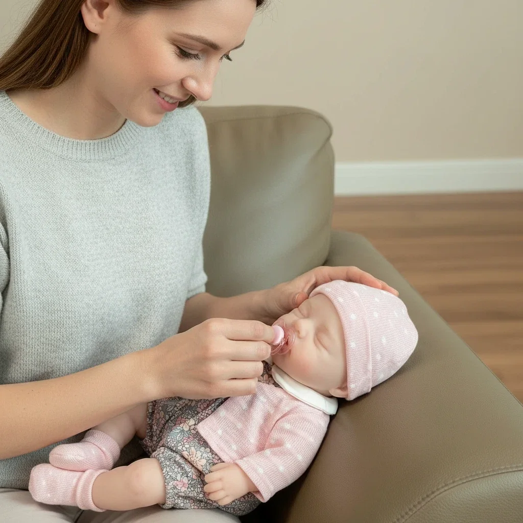 NPK 12inch Irys Squish Doll Full Solid Silicone Flexible Elastic Super Soft Cute Small Size Lifelike Reborn Bebe