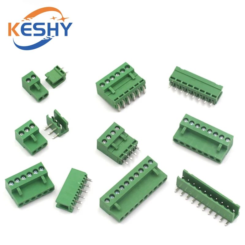 

5Sets HT3.96mm Pitch 2/3/4/5/6/7/8/9/10 Pin PCB Screw Terminal Block Connector Straight/Right Angle Needle 3.96 mm Plug Socket