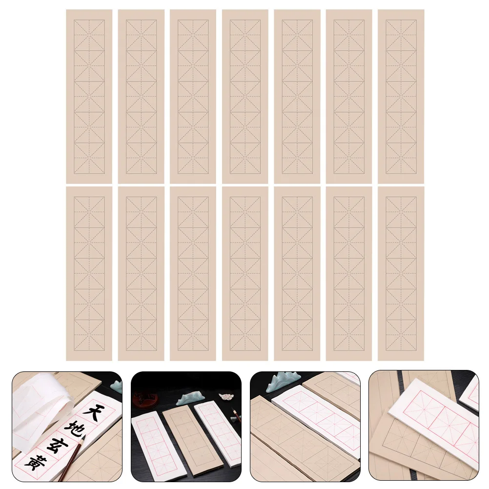 100 Sheets Professional Calligraphy Paper Thickened Writing Rice Paper for Chinese Calligraphy Practice Handwriting