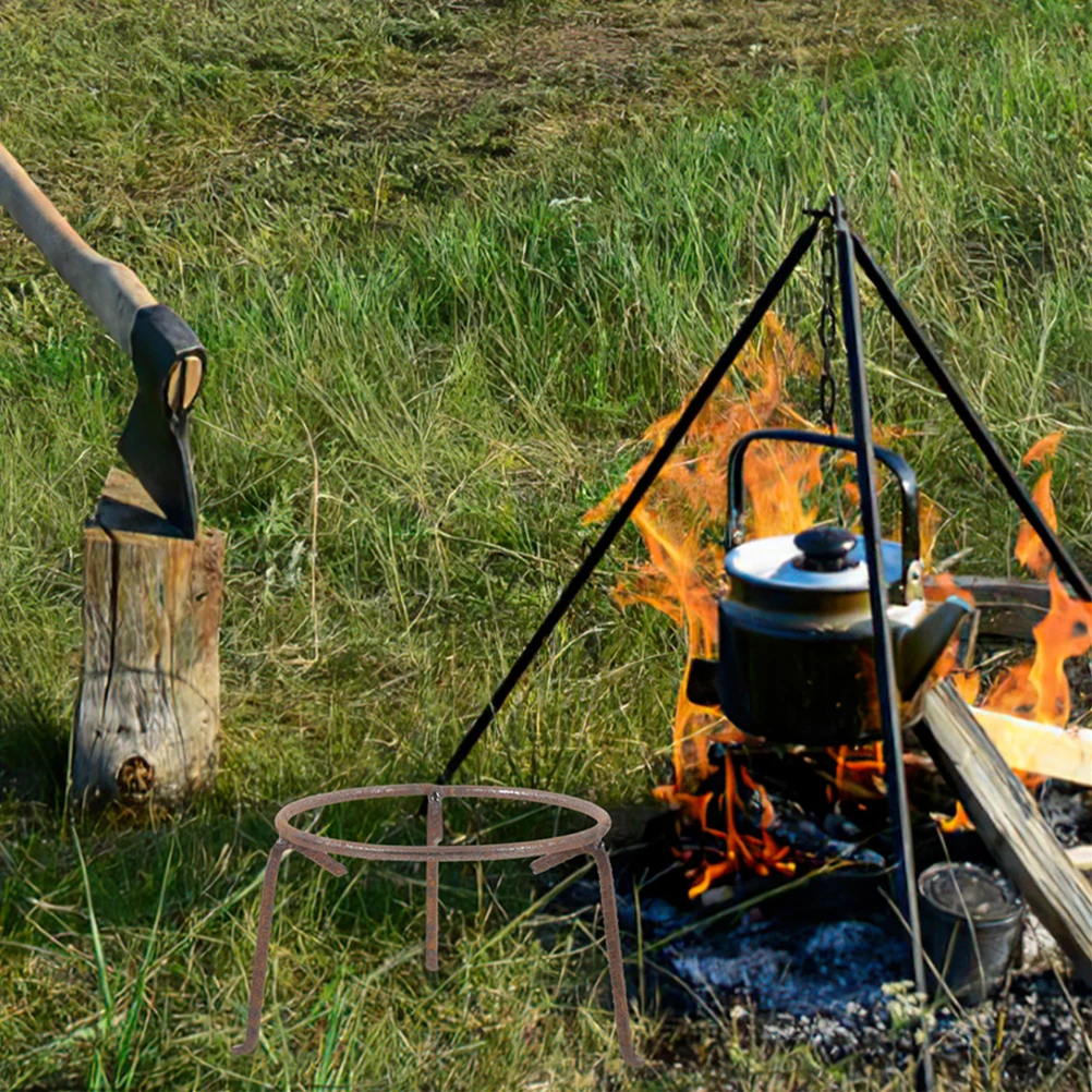 

Tripod Stove Outdoor Camping Pot St Picnic Barbecue Portable Fire Basin St Pot Holder Wok Rack Durable Iron