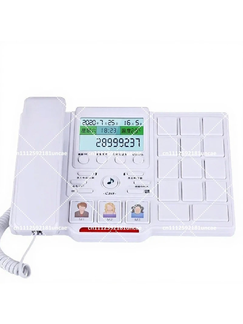 Elderly Large Screen Big Button Phone with Call Display Hands Free Speaker Home Landline Telephone