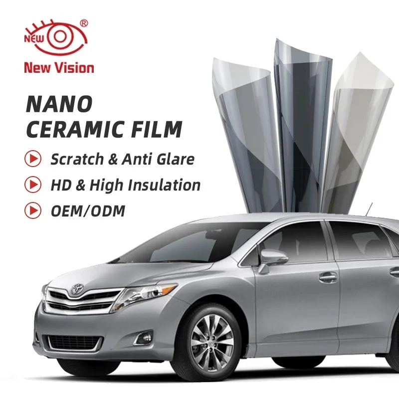 1mX8m VLT50% High Rejection IR100% Nano Ceramic Car Window Tint Film Auto Glass Decorative Sun Control Film