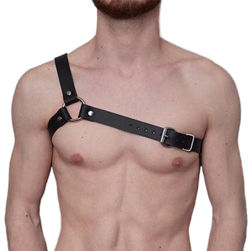 Men's Punk Leather Strap Adjustable Chain Sexy Charm Tight Strap, Halloween Costume Accessories, Adult Sex Accessories, Dressing
