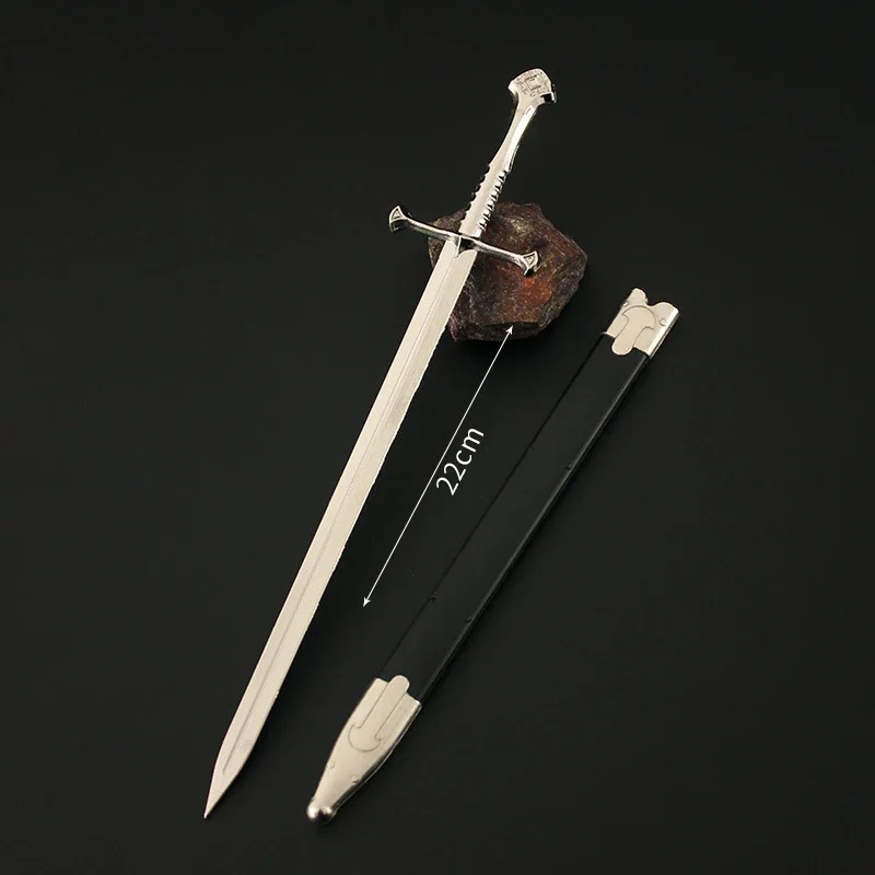 영화 및 텔레비전의 주인 나르틸 검 열쇠고리 키링 22cm 간달프 글램드링 금속 카타나 모델 선물용 장난감