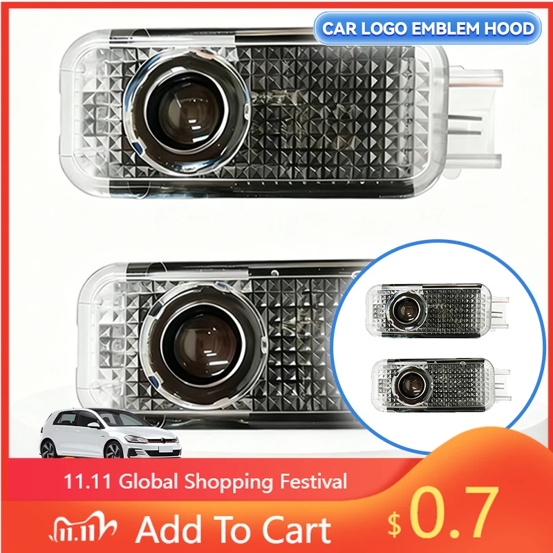 

GOLF VW для VW VOLKSWAGEN 2026, новый светодиодный проектор для дверей автомобиля, приветственный свет, аксессуары для VW Passat B5 B5.5 2000-2010 Touareg 7L 2