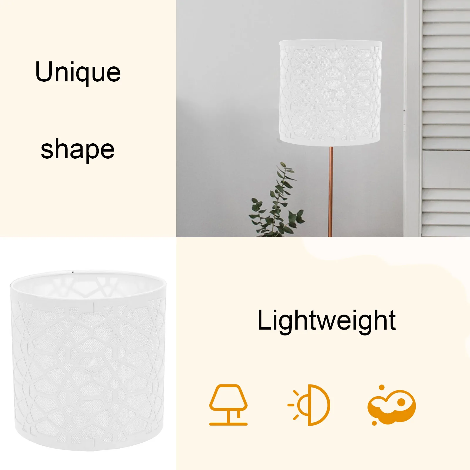 

Iron Lampshade Light Cover Durable Metal Table Lamp Accessory Practical Home Iron Lampshade Decor Lighting Attachment