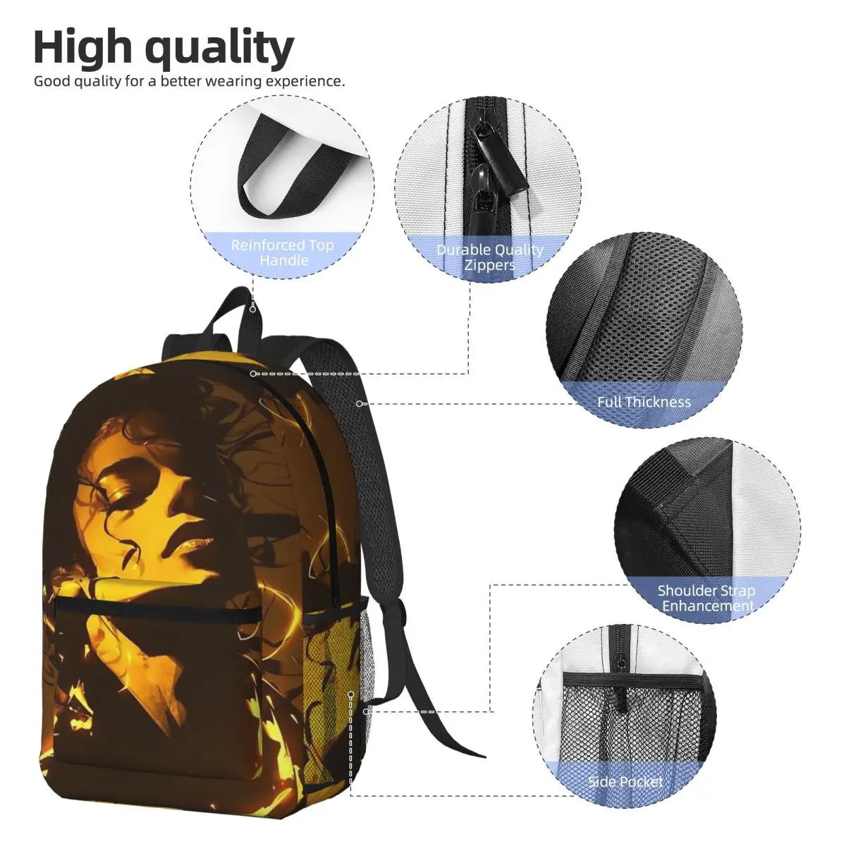 The King Of Pop Michael Jackson Backpack Daypack Large Capacity Children BookBag School Bag Shoulder Bags for Men Women